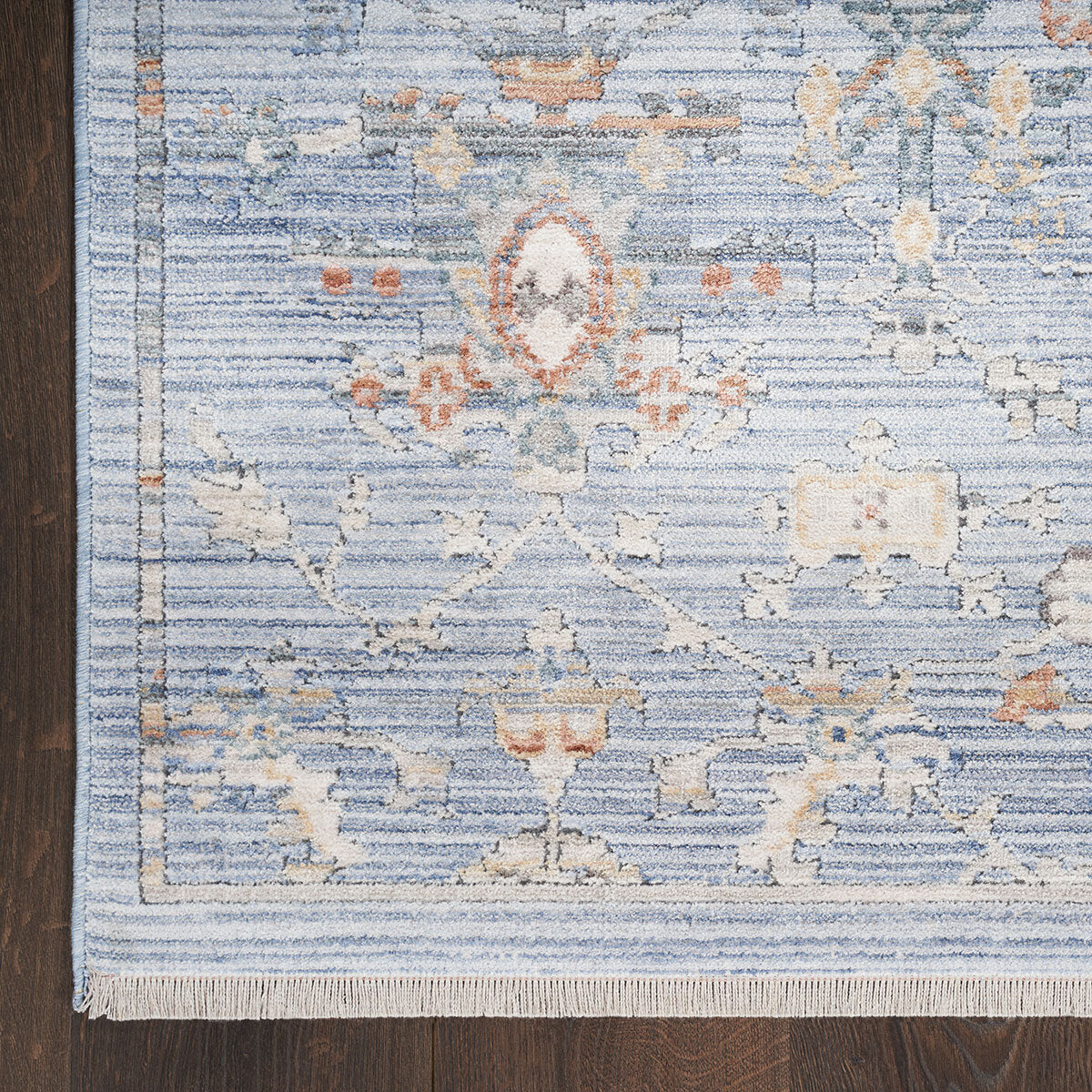 Elegant Heirloom Blue & Ivory Patterned Rug in 2 Sizes - McGrocer