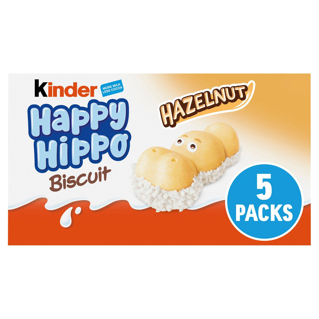 Kinder Happy Hippo Milk Hazelnut & Chocolate Biscuits Multipack 5x20.7g