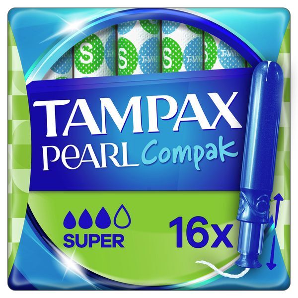 Tampax Pearl Compak Super Tampons wiith Applicator X16 GOODS Superdrug   