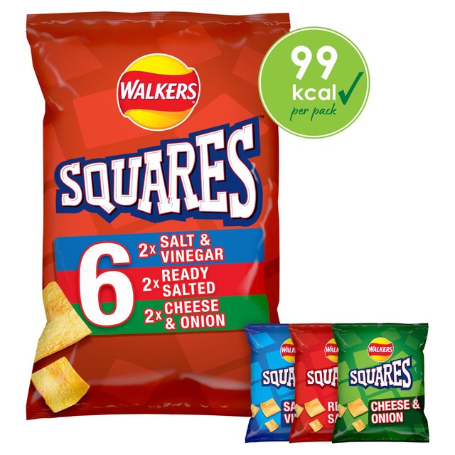 Walkers Squares Variety Multipack Snacks   6 per pack GOODS M&S   