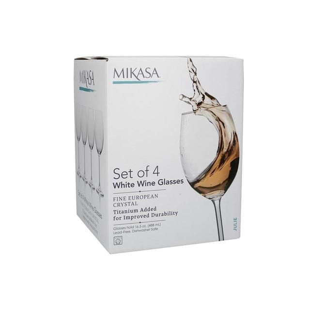 Mikasa Julie 16.5oz White Wine Glasses Set of 4   4 per pack