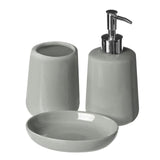 Premier Housewares Bathroom Set Grey    3 per pack GOODS M&S   