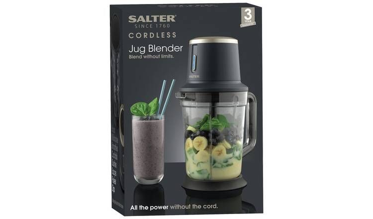 Salter EK5393BGRY Cordless 1.5L Jug Blender - Grey