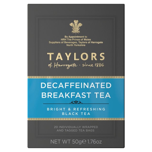 Taylors Decaffeinated Breakfast Teabags   20 per pack