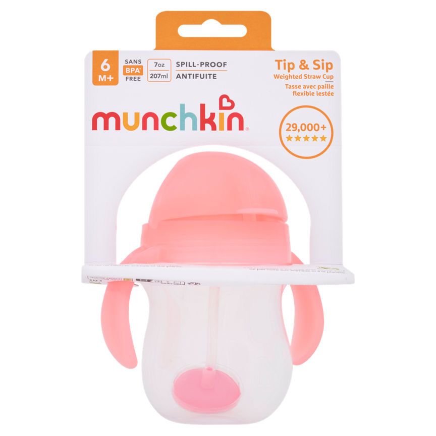 Munchkin Tip & Sip Straw Cup 6m+ 207ml Baby accessories & cleaning ASDA   