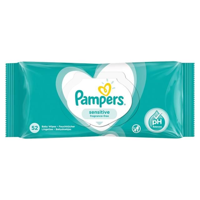 Pampers Sensitive Baby Wipes   52 per pack GOODS M&S   