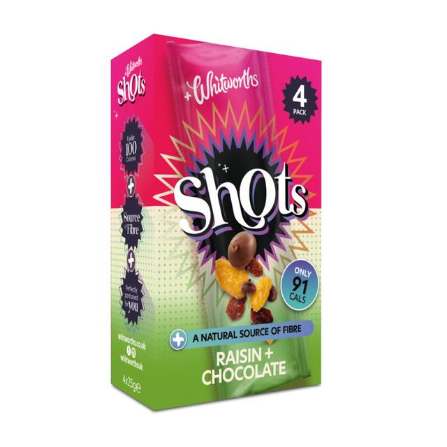 Whitworths Shots Snack Pack Raisin & Chocolate   4 per pack GOODS M&S   