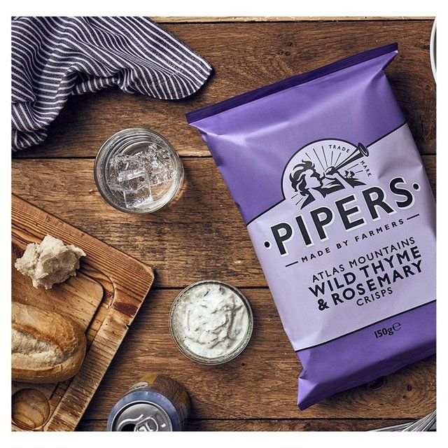 Pipers Atlas Mountains Wild Thyme & Rosemary Sharing Bag Crisps   150g GOODS M&S   