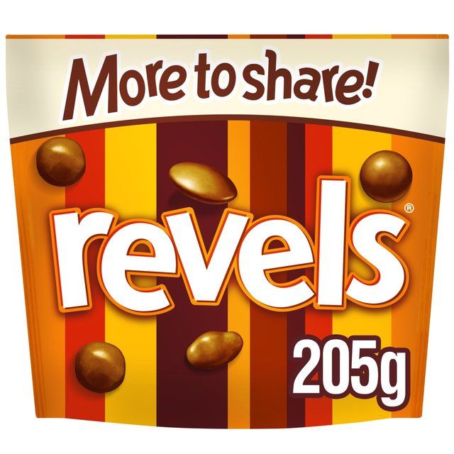 Revels Milk Chocolate with Raisins Coffee or Orange Sharing Pouch Bag   205g GOODS M&S   