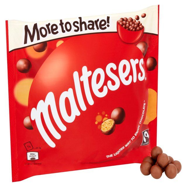 Maltesers Milk Chocolate & Honeycomb Sharing Pouch Bag Fairtrade   175g