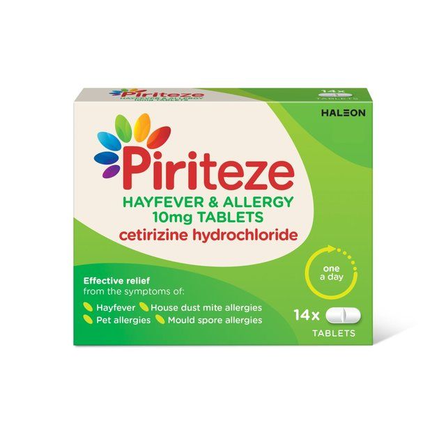 Piriteze Hayfever & Allergy Relief Antihistamine Cetirizine   14 per pack