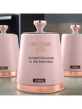 Tower Set of 3 Pink Cavaletto Canisters