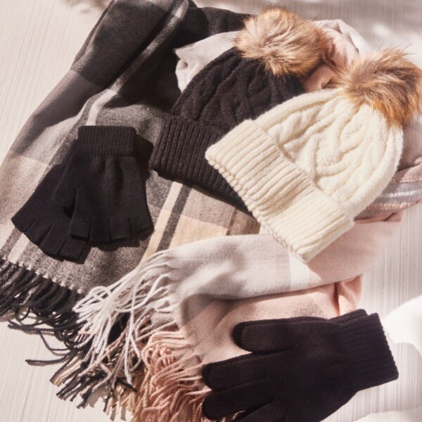 Superdrug Selected Scarf Black Check