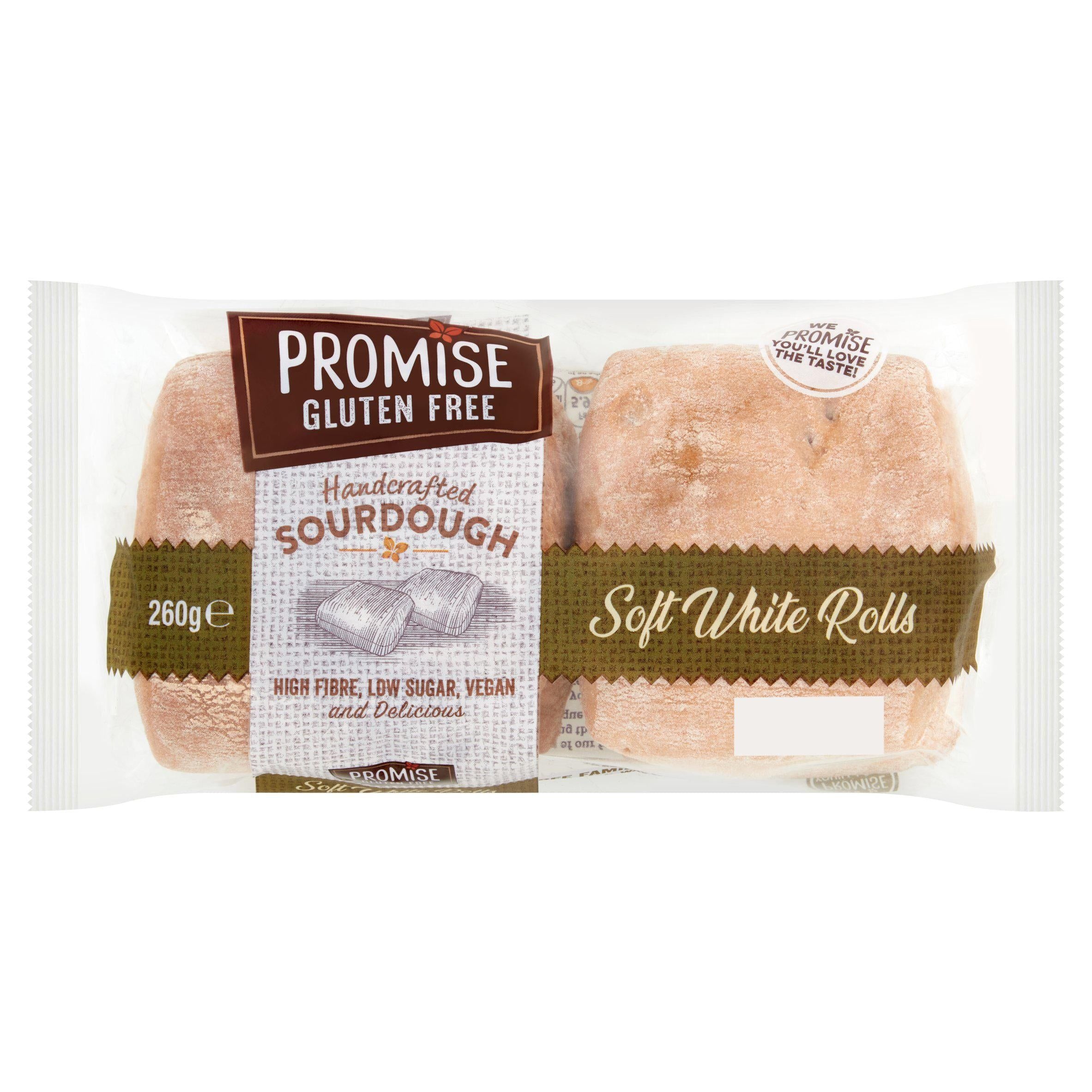 Promise Gluten Free Handcrafted Sourdough Soft White Rolls 260g GOODS Sainsburys   