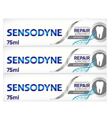 Sensodyne Sensitive Repair & Protect Whitening Toothpaste Bundle Accessories & Cleaning Boots   