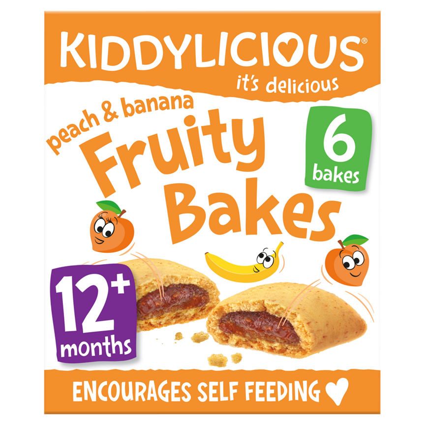 Kiddylicious Peach & Banana Fruity Bakes 6x