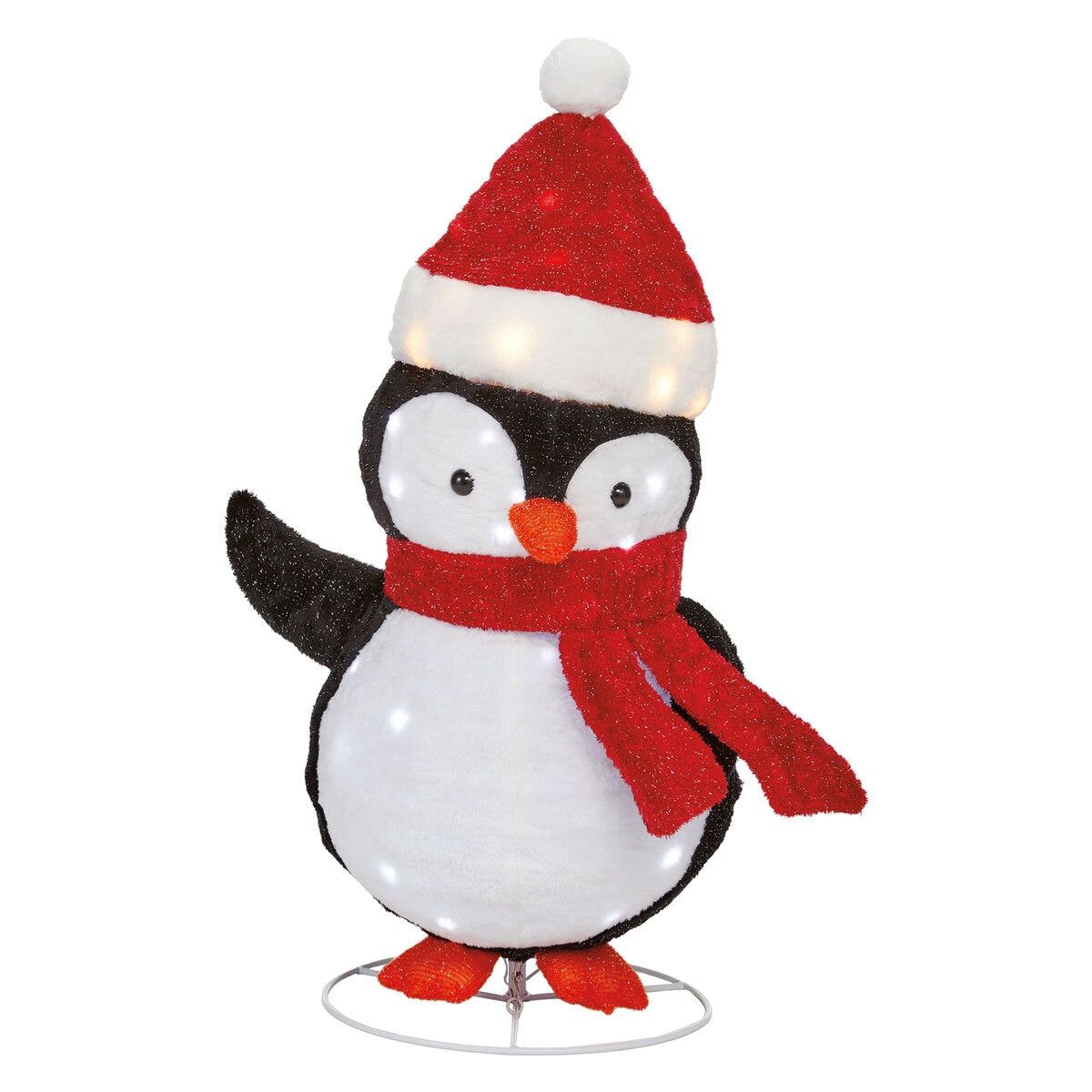 47 inch (1.1m) Santa and Friends with 370 Random Twinkling LED Lights - McGrocer