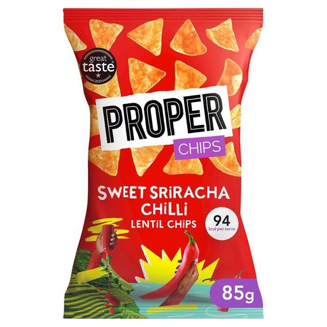 Properchips Sweet Sriracha Lentil Chips   85g