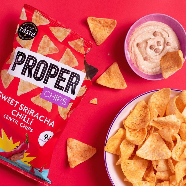 Properchips Sweet Sriracha Lentil Chips   85g