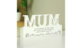 Personalised Message Floral Wooden MUM Ornament GOODS Argos