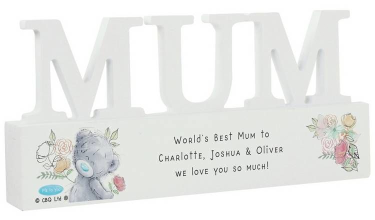 Personalised Message Me To You Wooden MUM Ornament - White