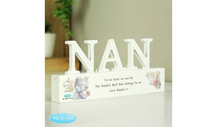 Personalised Message Me To You Wooden NAN Ornament