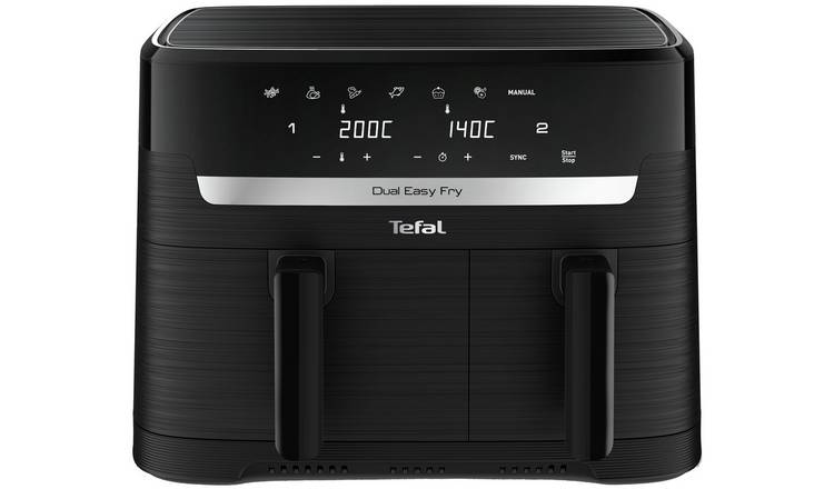 Tefal Easy Fry EY901N40 8.3L Dual Air Fryer - Black