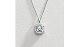 Revere Sterling Silver Square Halo Pendant Necklace GOODS Argos