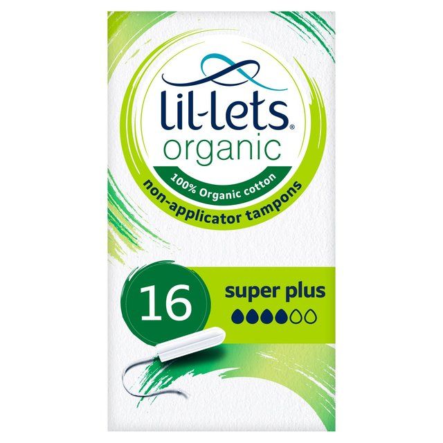 Lil-Lets Organic Non-Applicator Super Plus   16 per pack