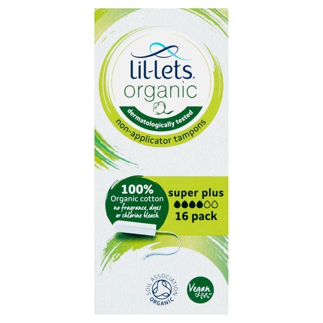 Lil-Lets Organic Non-Applicator Super Plus   16 per pack