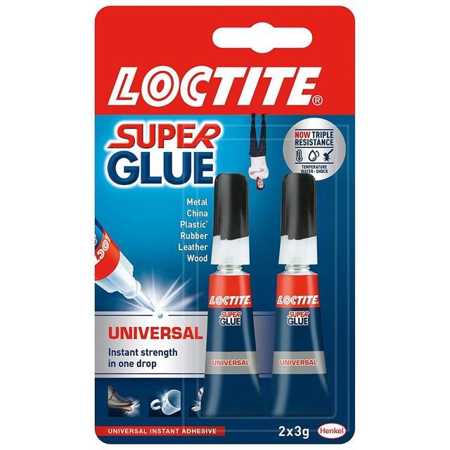 Loctite Super Glue Liquid 2x3g   2 x 1 per pack