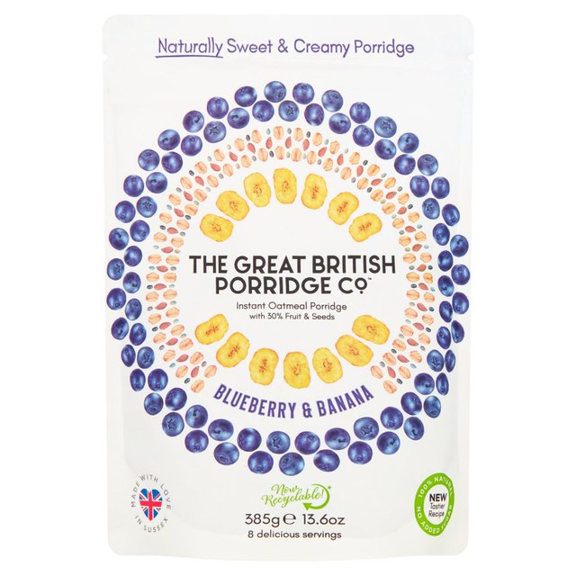 The Great British Porridge Co Blueberry & Banana Instant Porridge   385g GOODS M&S   
