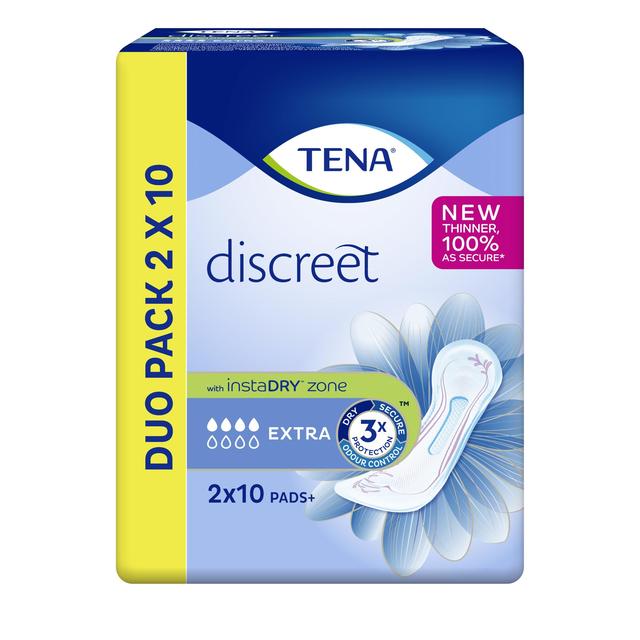 TENA Lady Discreet Extra incontinence Pads   2 x 10 per pack