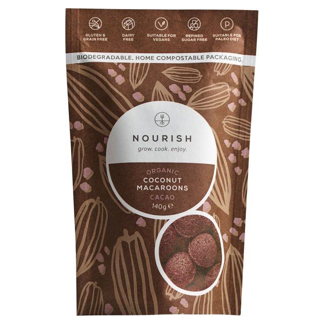 Nourish Organic Cacao Coconut Macaroons   140g