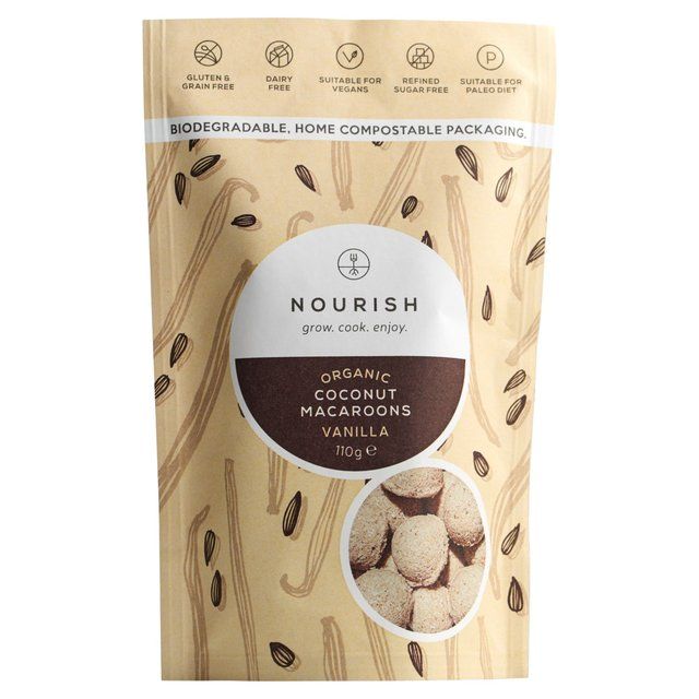 Nourish Organic Vanilla Coconut Macaroons   110g GOODS M&S   