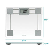 Salter Toughened Glass Compact Electronic Bathroom Scale - Silver GOODS M&S   