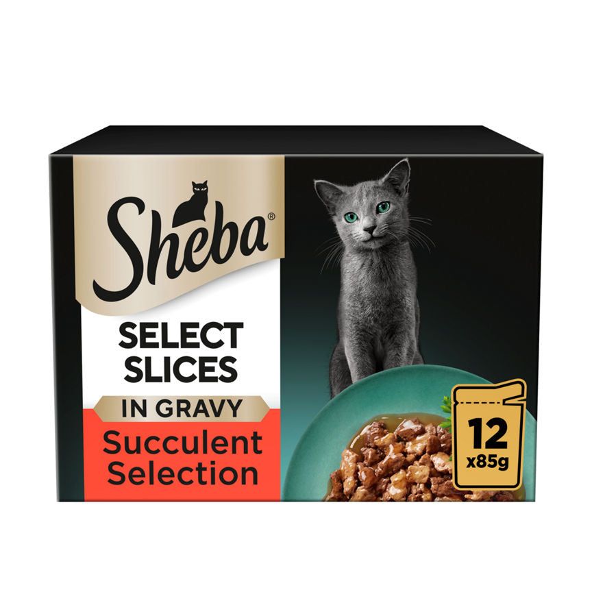 Sheba Select Slices Cat Food Pouches Succulent Selection in Gravy GOODS ASDA   