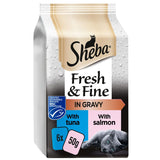 Sheba Fresh & Fine Wet Cat Food Pouches Salmon & Tuna in Gravy GOODS ASDA   