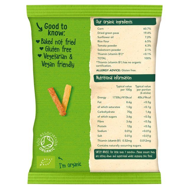 Organix Melty Veggie Organic Sticks Baby Snack 7 months+    15g