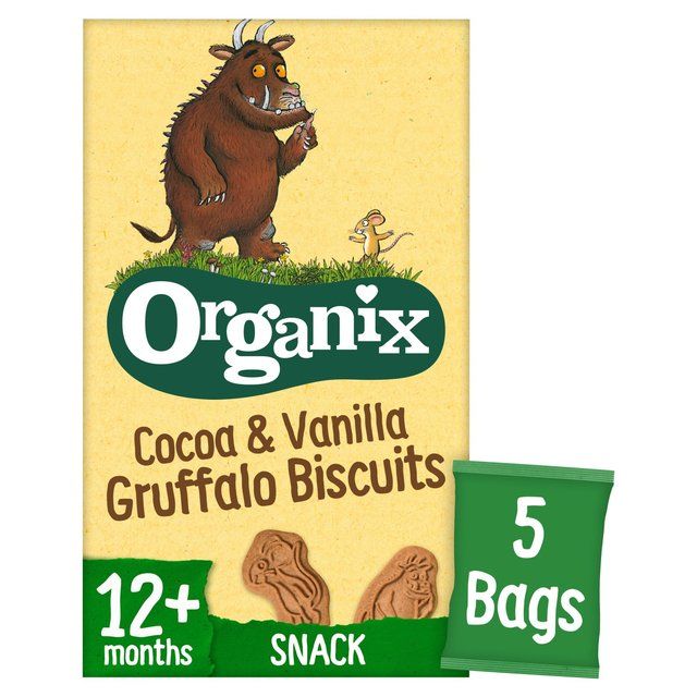 Organix Cocoa & Vanilla Organic Gruffalo Biscuits 12 mths+ Multipack   5 x 20g GOODS M&S   