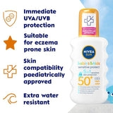 NIVEA SUN Kids Sensitive Protect SPF 50+ Sun Lotion Spray   200ml GOODS M&S   