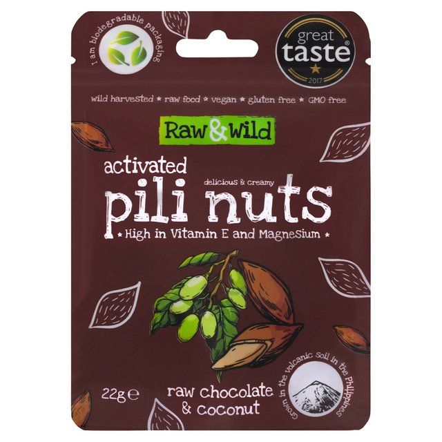 Raw & Wild Activated Pili Nuts Raw Chocolate & Coconut Organic   22g GOODS M&S   