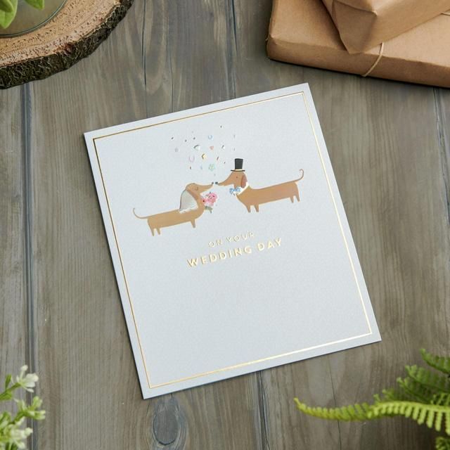 Sausage Dog Wedding Card Miscellaneous M&S   