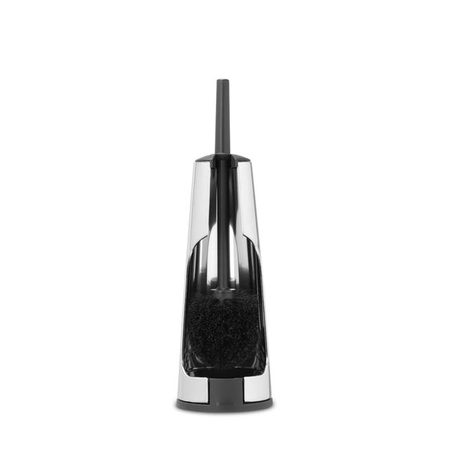 Toilet Brush & Holder Matt Steel GOODS M&S   