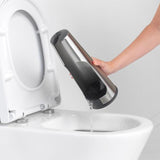 Toilet Brush & Holder Matt Steel GOODS M&S   