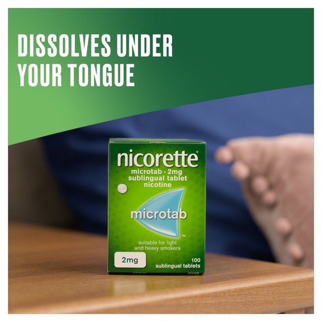 Nicorette Microtabs 2 mg100 tabs (Stop Smoking Aid)   100 per pack GOODS M&S   