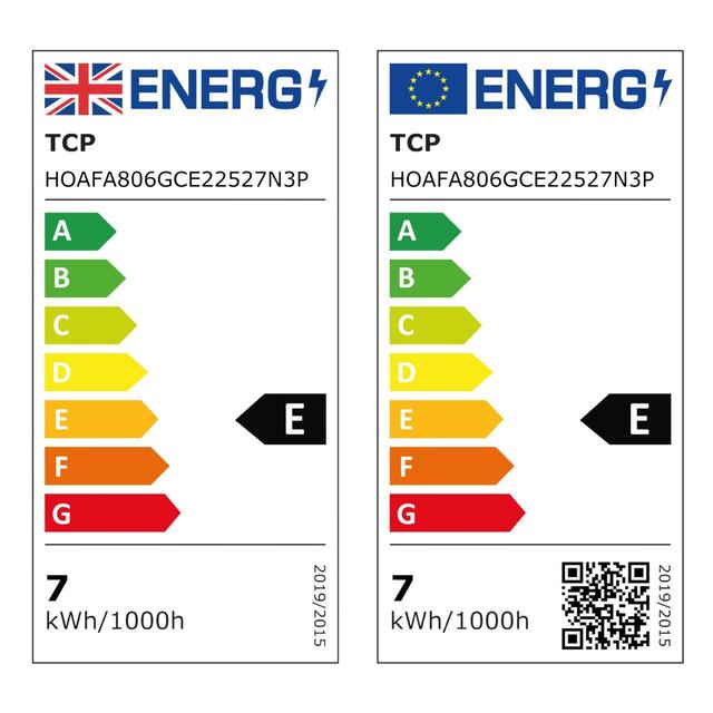 TCP Classic LED Clear Screw 60W Light Bulbs   3 per pack GOODS M&S   