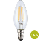 TCP Candle LED Clear Screw 40W Light Bulb GOODS M&S   