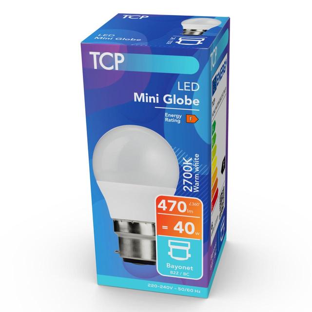 TCP Mini Globe Bayonet 40W Light Bulb