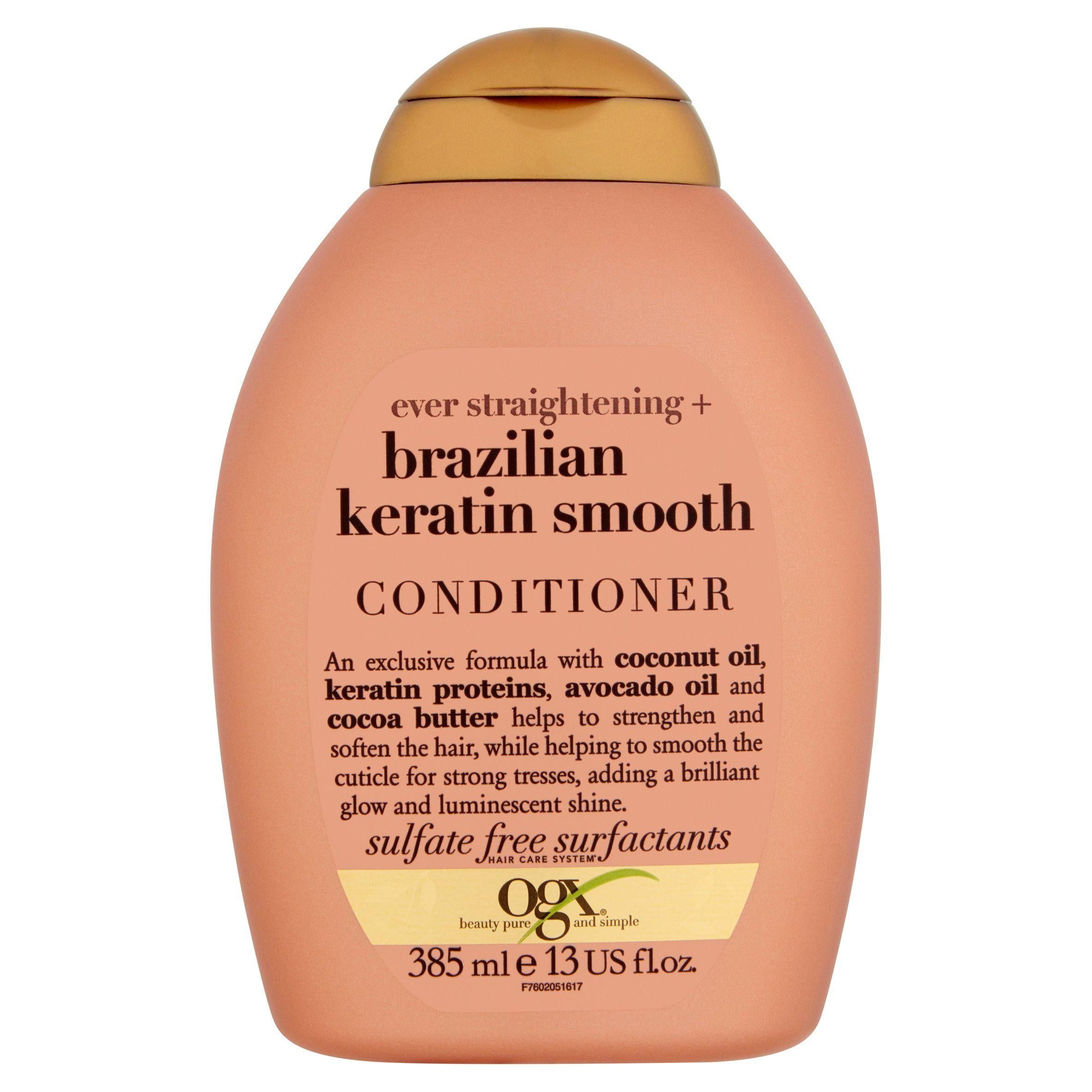 Ogx Brazilian Keratin Smooth Conditioner 385ml shampoo & conditioners Sainsburys   